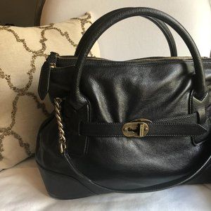 Burberry Black Leather Larsen Satchel